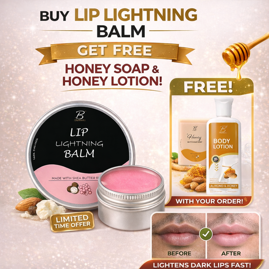 Buy Lip Lighting balm and get Honey Soap and honey Lotion Free
