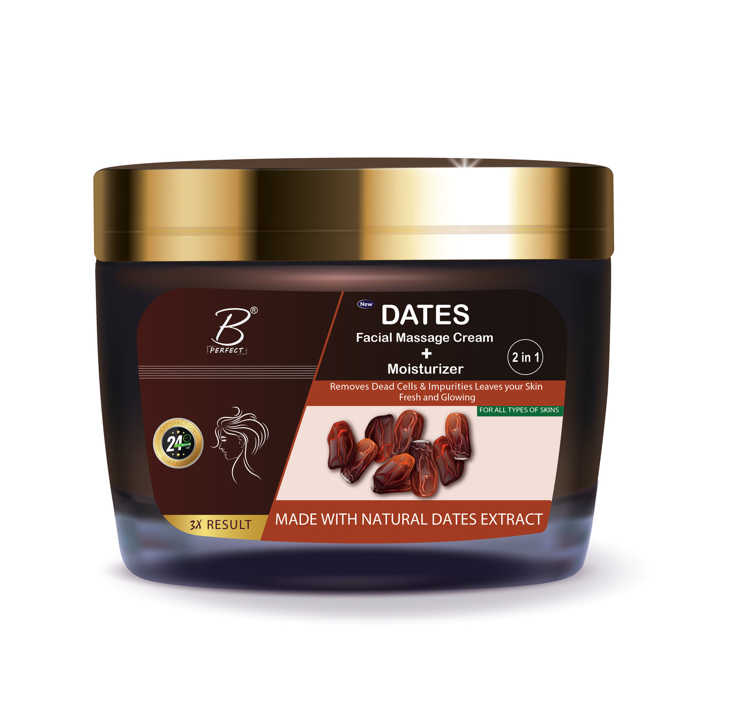 Date facial massage cream + moisturizer